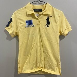 RARE Ralph Lauren Olympic Yellow Polo with Embroidered Number Youth XXL